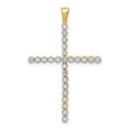thumbnail image 1 of 14K Yellow & Rhodium 0.25CT Diamond Cross Pendant, 1 of 1