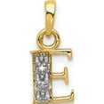 thumbnail image 1 of 14K Yellow & Rhodium 14Ky With Diamond Letter E Initial Pendant Made In United States yc250e, 1 of 5