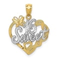 thumbnail image 1 of 14K Yellow & Rhodium Sweet 16 Pendant, 1 of 1