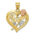 thumbnail image 1 of 14K Yellow & Rhodium Two-Tone with Rhodium Mom Charm, 1 of 1