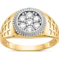 thumbnail image 1 of 14K Yellow & Rhodium W/Rhodium Men's Cz Cluster Ringsize 10 - Jbsp, 1 of 5