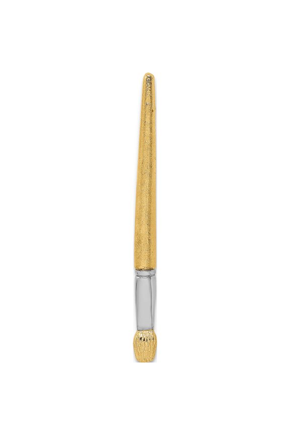 14K Yellow & Rhodium With 3-D Oil Paint Brush Charm (38.2 X 3.1) Made In United States k9314