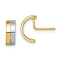 thumbnail image 1 of 14K Yellow & Rhodium with Madi K Half Circle Post Earrings, 1 of 1