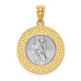 thumbnail image 1 of 14K Yellow & Rhodium with St. Christopher Medal Pendant, 1 of 1