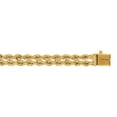 thumbnail image 1 of 14K Yellow Solid Gold 6mm wide Diamond Cut Multi Line Double Rope Chain 7 Bracelet Box Clasp, 1 of 1