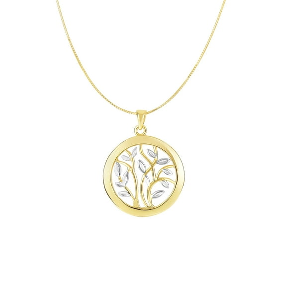 14K Yellow & White Gold 21mm Shiny Open Quarter Classic Box Chain 18" by IcedTime