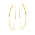 thumbnail image 1 of 14K Yellow and White Gold Bypass Wire Earrings, 1 of 1