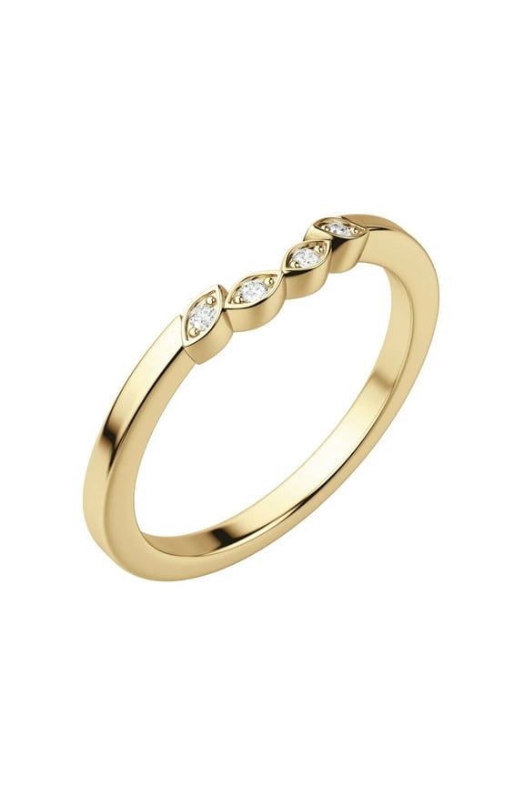 14K Yellow gold eternity ring bridal band lab grown  wedding ring