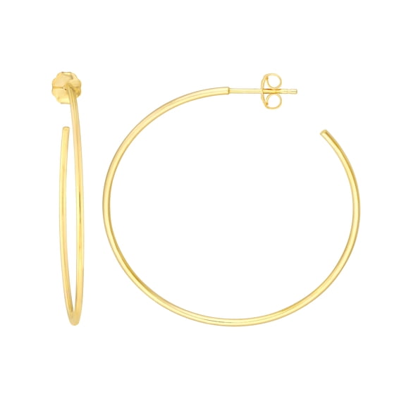 14K YellowGold 1.2x40mm Hoops w/ Post Back - Women