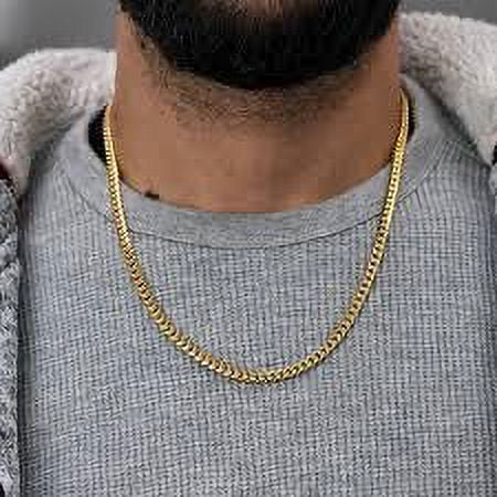 14K. solid Gold/P Miami Cuban Link chain 6.5 mm size 22