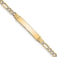 thumbnail image 1 of 14K with Rhodium Pave Figaro ID Bracelet, 1 of 1