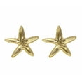 thumbnail image 1 of 14K yellow gold Hawaiian 12mm diamond cut sea star starfish post stud earrings, 1 of 2