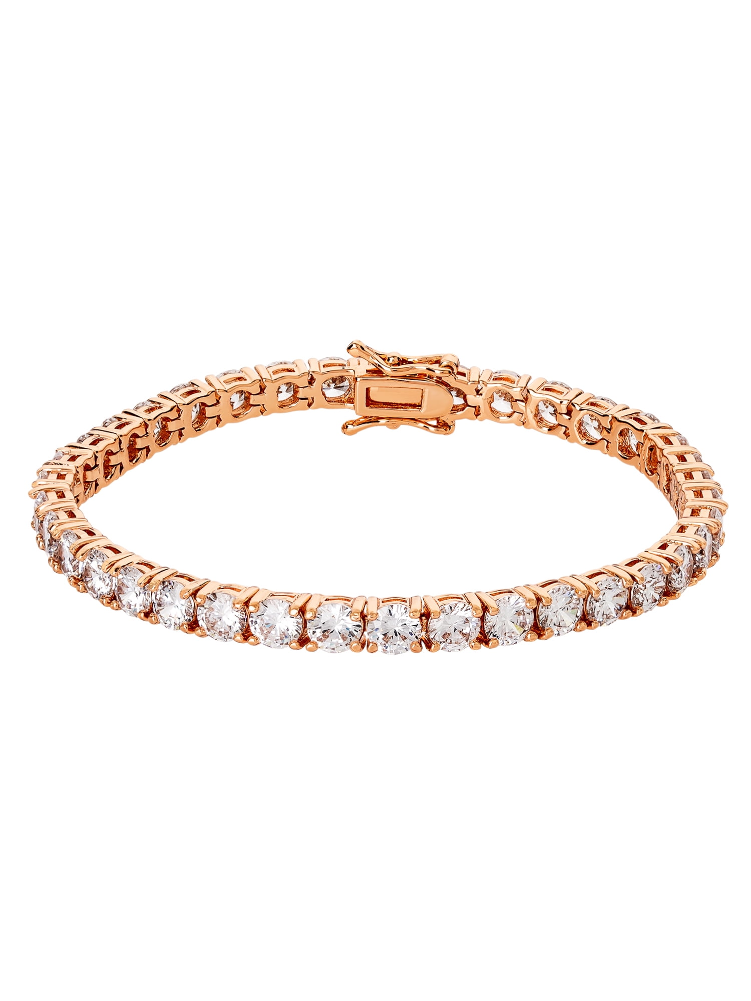 Believe By Brilliance Women's 14kt Gold Flash Plated Cubic Zircoia Tennis Braelet 7.5"