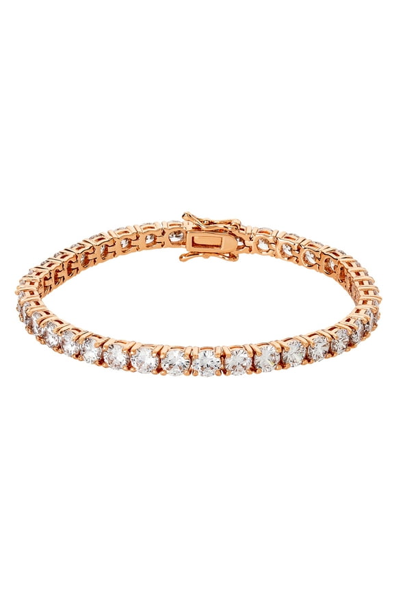 Women's 14kt Gold Flash Plated Cubic Zircoia Tennis Braelet 7.5"