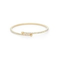 thumbnail image 1 of 14KT Gold Plated Single Row Flex Bangle with Your Choice Color Crystals, 1 of 1