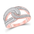thumbnail image 1 of 14KT Rose Gold Baguette Diamond Intertwined Band Ring for Women - 0.75 CTTW, 1 of 1