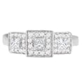 thumbnail image 1 of 14KT White Gold 0.50 ct.TDW Round and Princess Cut Diamond Ring (H-I,SI2-I1), 1 of 4