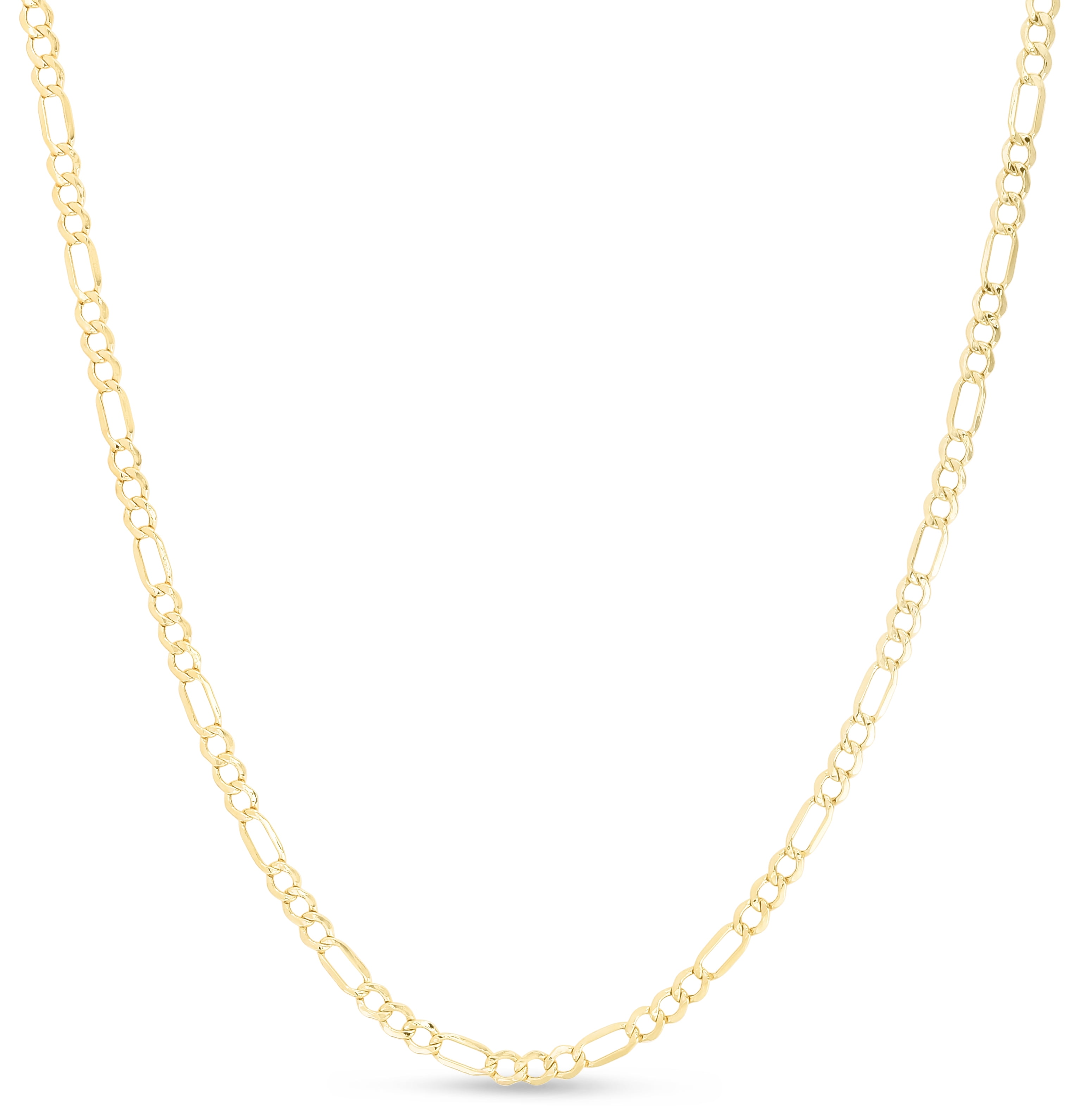14KT Yellow Gold 24" Lite Figaro Chain