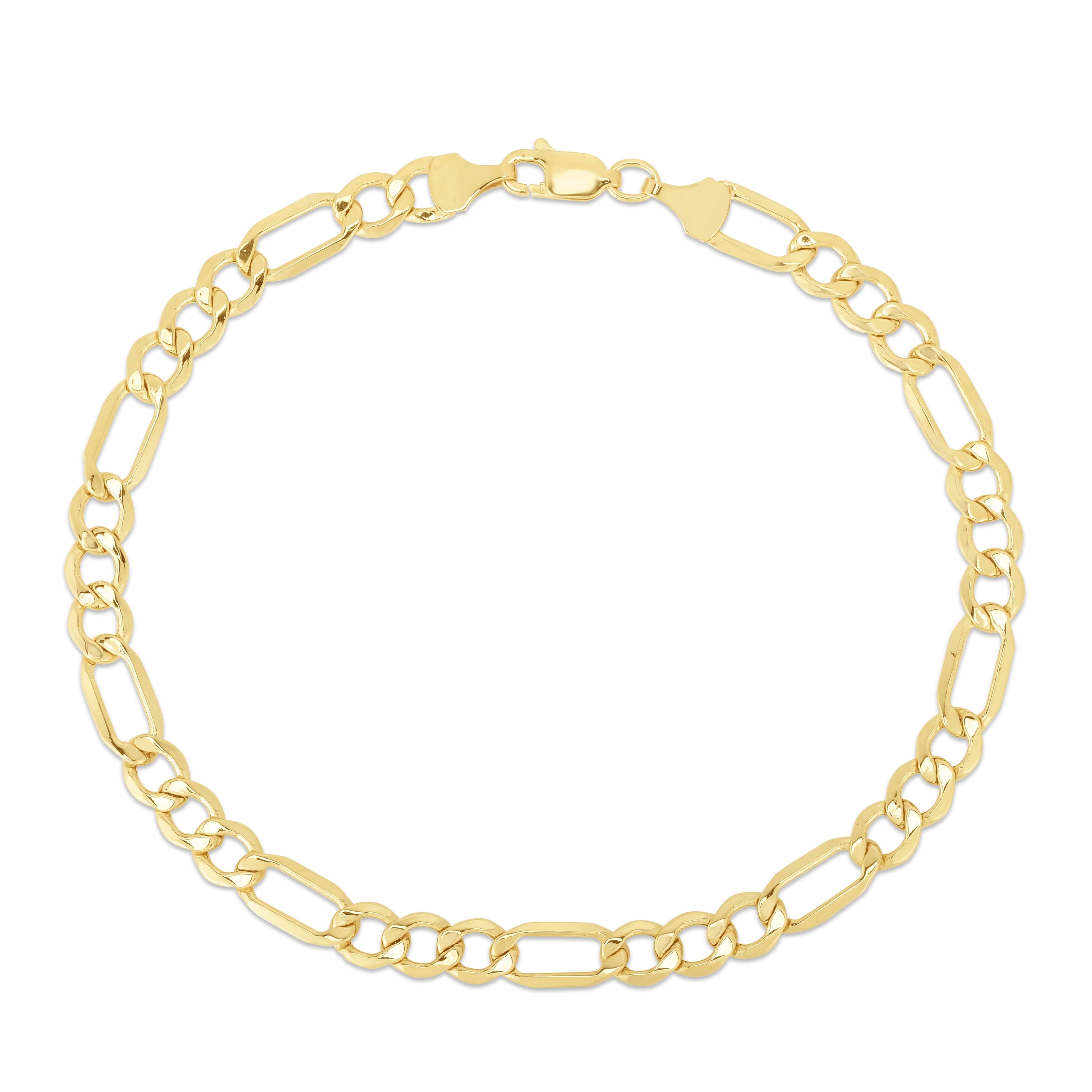 14KT Yellow Gold 8.5" Lite Figaro Bracelet