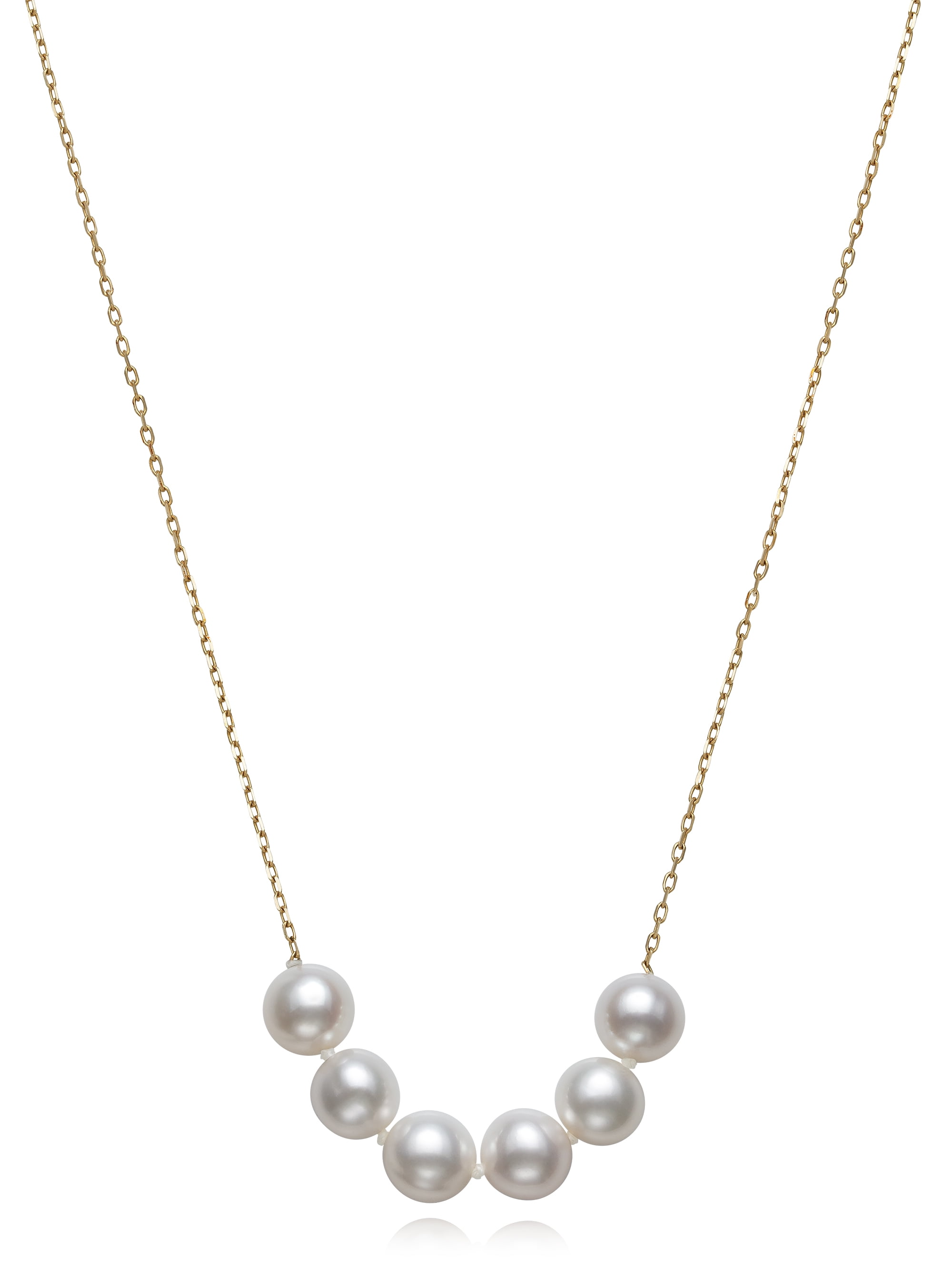 Necklace in Black and White pearls