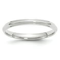 thumbnail image 1 of 14KW 2.5mm Half Round with Edge Band Size 6 in 14k White Gold, 1 of 3