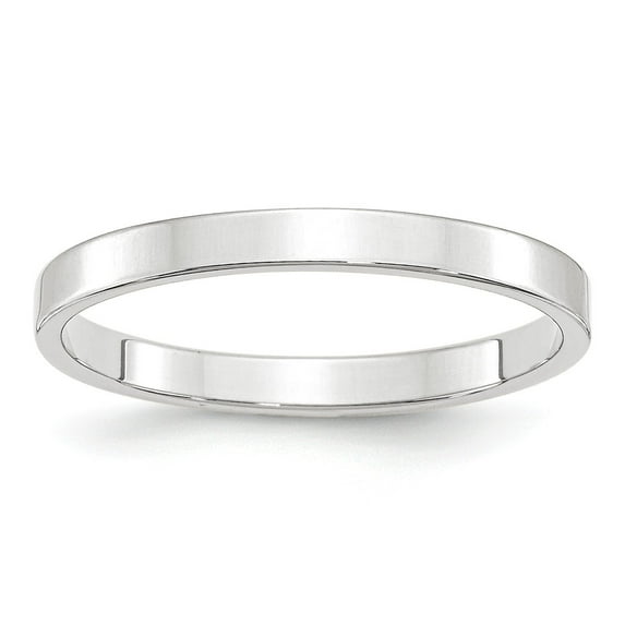 14KW 2.5mm LTW Flat Band Size 6 in 14k White Gold