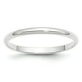 thumbnail image 1 of 14KW 2mm LTW Half Round Band Size 8.5 in 14k White Gold, 1 of 3