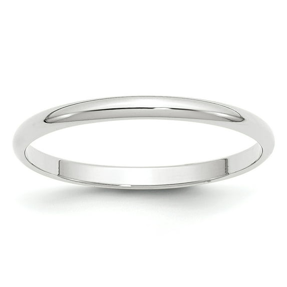 14KW 2mm Lightweight Half Round Band Size 11