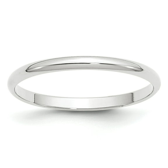 14KW 2mm Lightweight Half Round Band Size 9.5
