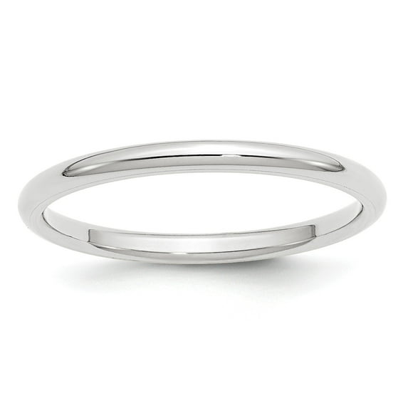 14KW 2mm Standard Comfort Fit Band Size 11 in 14k White Gold