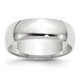 thumbnail image 1 of 14KW 6mm LTW Half Round Band Size 8.5 in 14k White Gold, 1 of 3