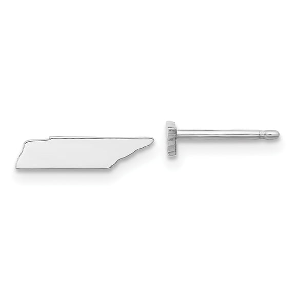 14KW Tennessee State Earrings 14k White Gold Earrings