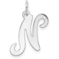 thumbnail image 1 of 14KW White Gold Script Letter N Initial Charm, 1 of 6