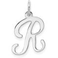 thumbnail image 1 of 14KW White Gold Script Letter R Initial Charm, 1 of 6