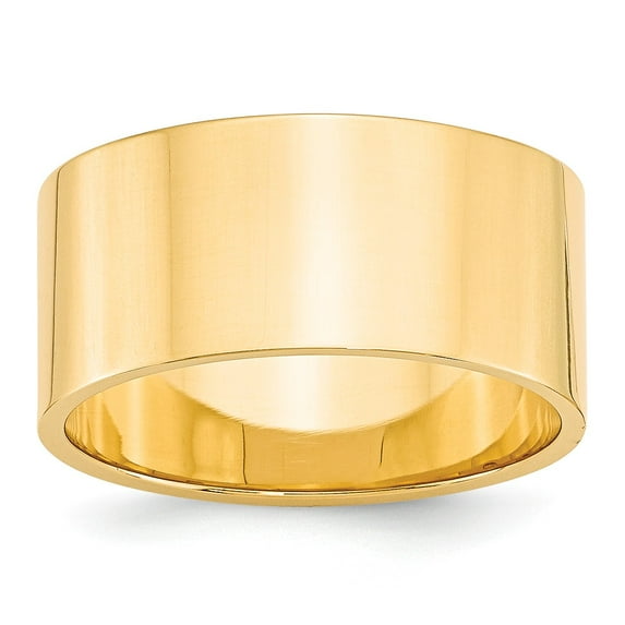 14KY 10mm LTW Flat Band Size 4.5 in 14k Yellow Gold