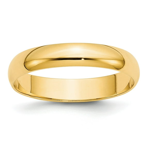 14KY 4mm LTW Half Round Band Size 12 in 14k Yellow Gold