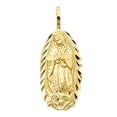 thumbnail image 1 of 14KY Gold Religious Guadalupe Pendant | Yellow Gold Charm Pendant for Necklace Chain | Gift for Men Women | 17 x 9 MM | 0.6 grams, 1 of 9
