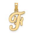 thumbnail image 1 of 14KY Script Letter F Initial Pendant, 1 of 4