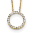 thumbnail image 1 of 14KY TRUE ORIGIN Cert Lab Grown Diamond VS DEF Circle Pendant Necklace, 1 of 1
