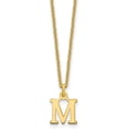 thumbnail image 1 of 14KY Yellow Gold Cutout Letter M Initial Necklace - 18" Chain, 1 of 5