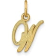 thumbnail image 1 of 14KY Yellow Gold Script Letter W Initial Charm, 1 of 6