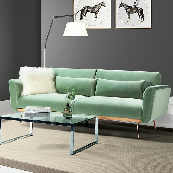 14Karat Home Cartier Sofa, Sage Velvet