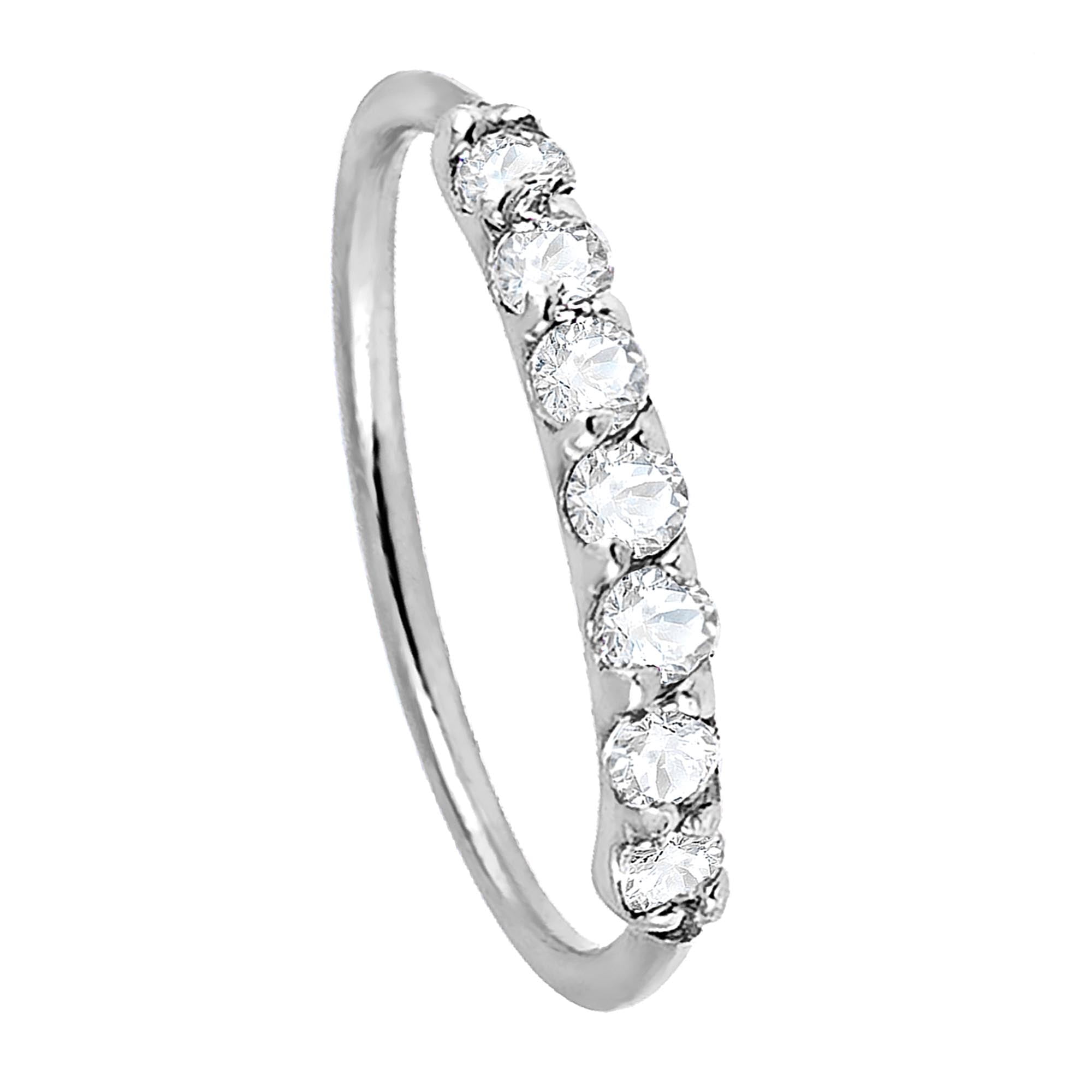 7 star diamond hoop nose ring – artwellsbodyart