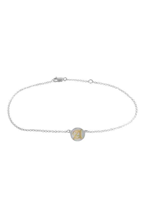 14Kt Solid Gold and Sterling Silver Initial