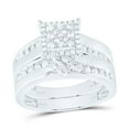 thumbnail image 1 of 14Kt White Gold 3/4 Ctw Natural Diamond Square Trio Set, Womens Size: 5.5 / Mens Size: 8.5, 1 of 3