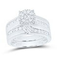 thumbnail image 1 of 14Kt White Gold 5/8 Ctw Natural Diamond Round Trio Set, Womens Size: 7 / Mens Size: 9.5, 1 of 3