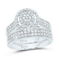 thumbnail image 1 of 14Kt White Gold 5/8Ctw Natural Diamond Nk Fashion Round Trio Set, Womens Size: 9 / Mens Size: 8.5, 1 of 3