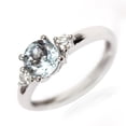 thumbnail image 1 of 14Kt White Gold Aquamarine With Diamond Ring, 1 of 5