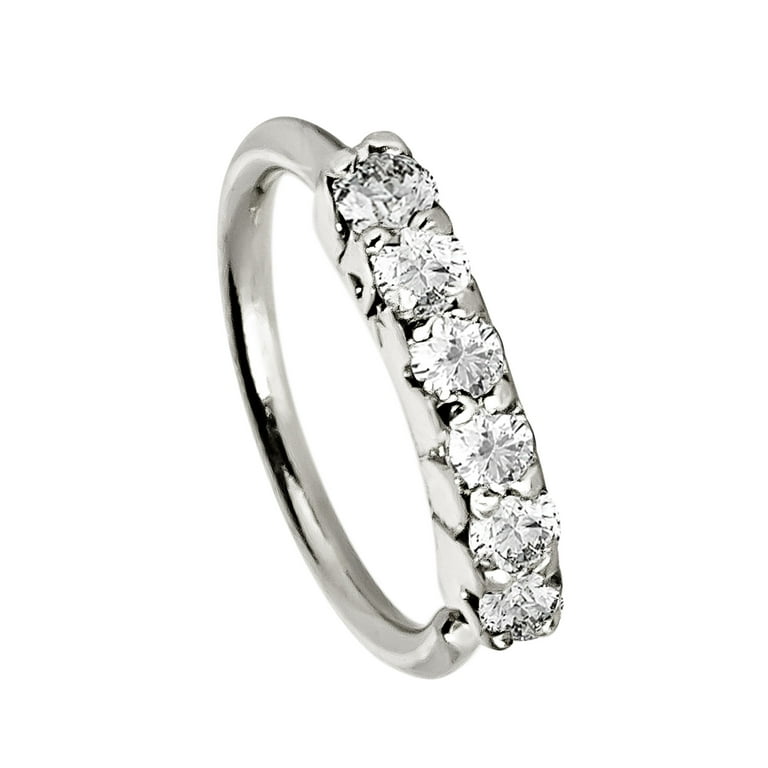 14 karat white gold nose ring deals