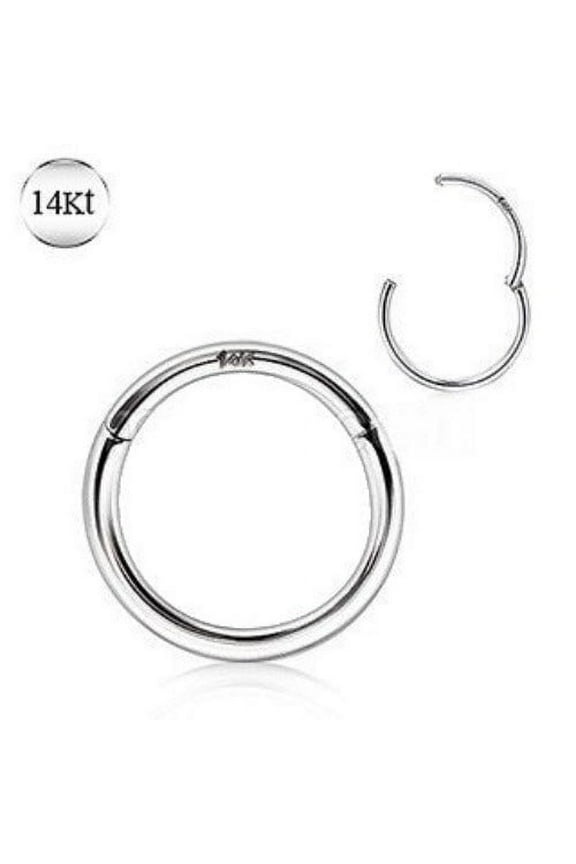 14Kt. White Gold Seamless Clicker Ring